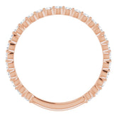 14K Rose 1/3 CTW Natural Diamond Anniversary Band